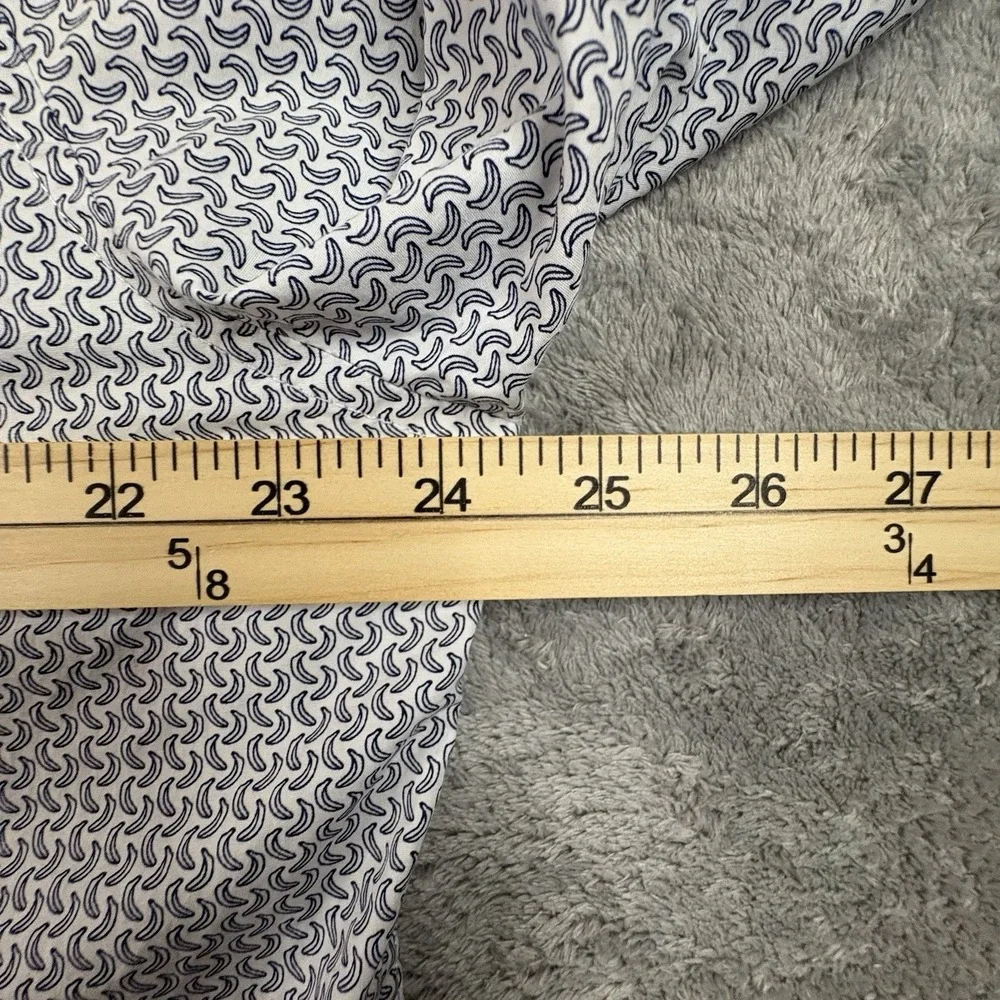 Banana Republic Luxe Poplin Men's XL Slim Fit Black & White Banana Print SEE DES
